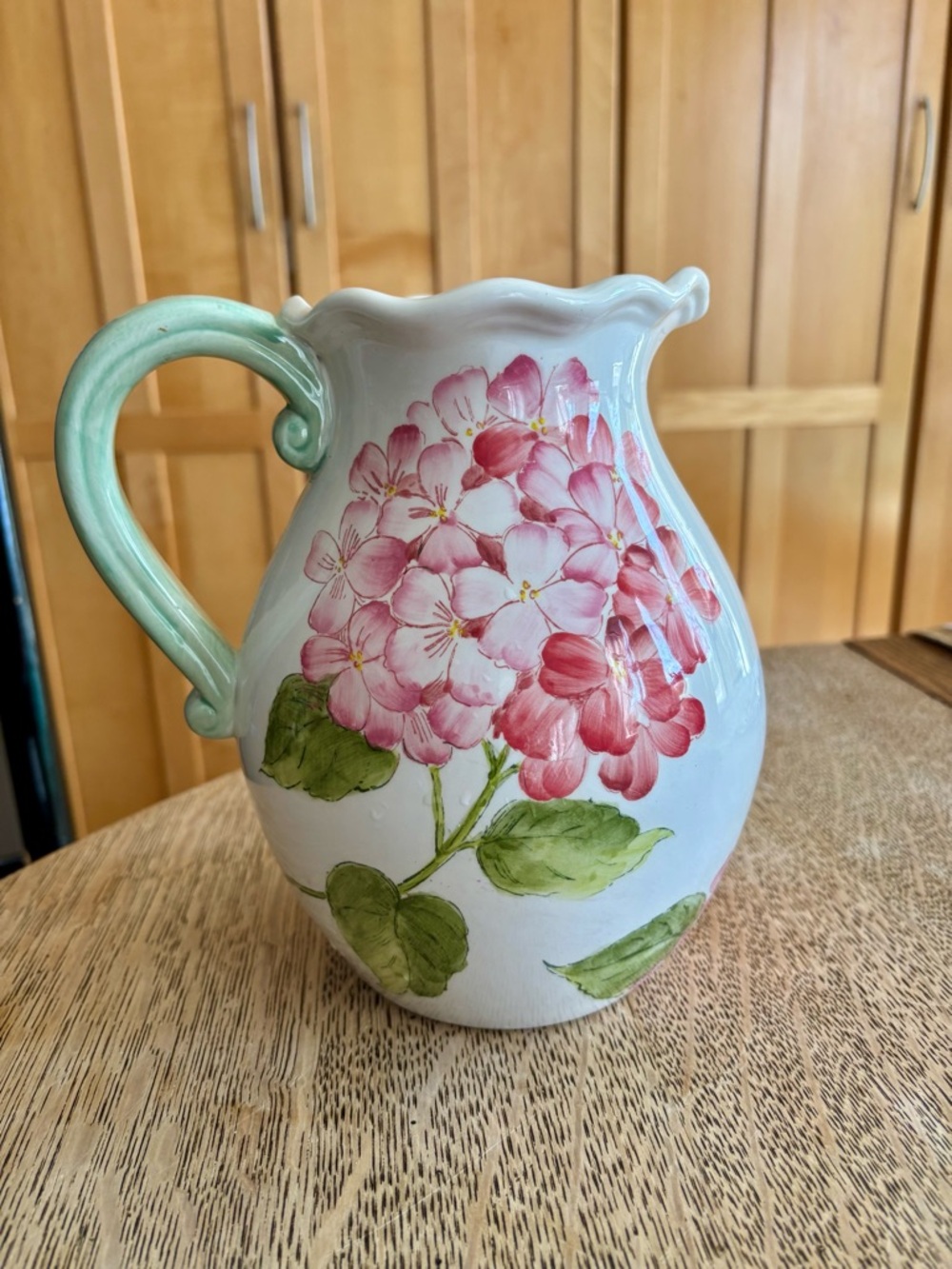 Hydrangea Pitcher & Tray - Picture 2 of 8